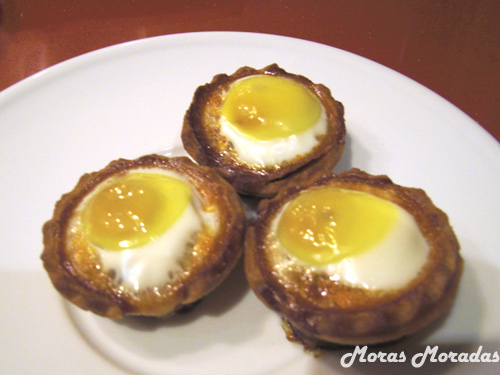 canastillas de sobrasada y huevo de codorniz canastillas de sobrasada y huevo de codorniz