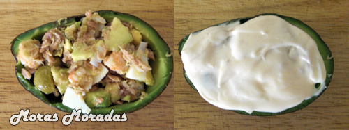 preparación del aguacate relleno preparación del aguacate relleno