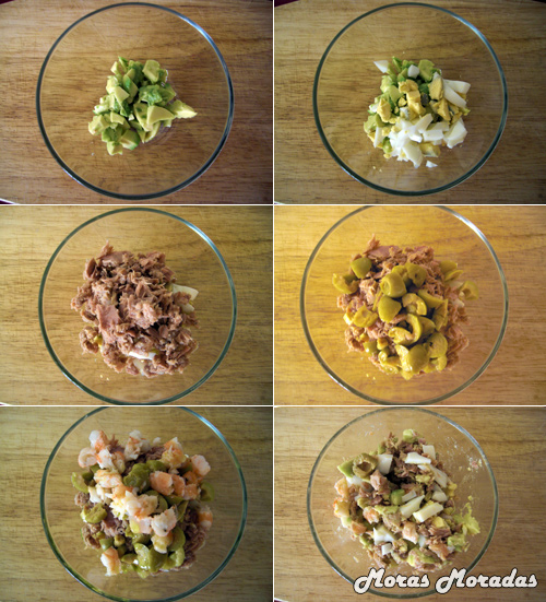 preparación del relleno del aguacate preparación del relleno del aguacate