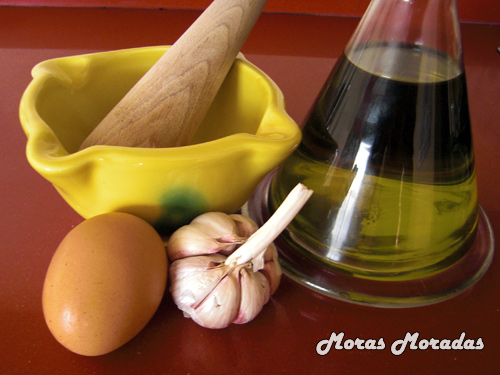 ingredientes para hacer alioli