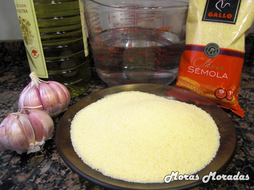 ingredientes para hacer las migas de sémola ingredientes para hacer las migas de sémola