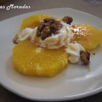 naranjas con nata, miel y nueces naranjas con nata, miel y nueces