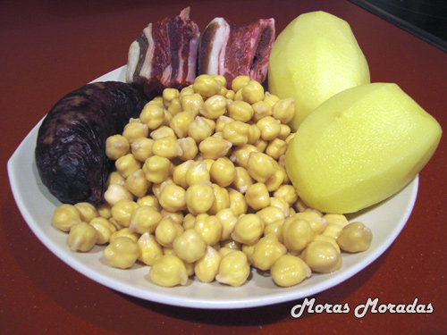 ingredientes para hacer cocido