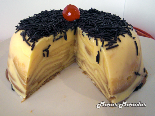 pastel de flan con galletas pastel de flan con galletas