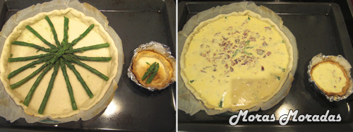 Rellenar la quiche Rellenar la quiche