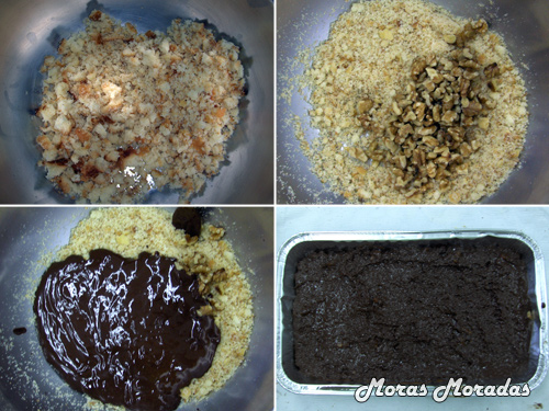 preparación del turrón de chocolate preparación del turrón de chocolate