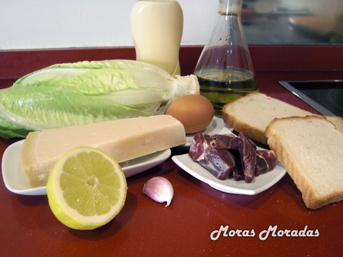 ingredientes para hacer la ensalada César ingredientes para hacer la ensalada César