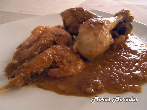 pollo con gambas pollo con gambas