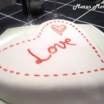 pastel de corazón con fondant de nubes pastel de corazón con fondant de nubes