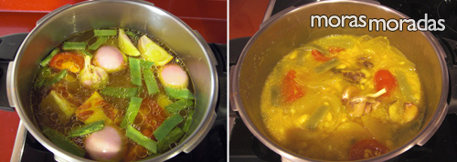 como preparar un potaje de judías blancas con arroz