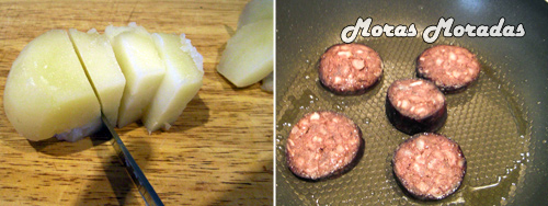 como hacer montaditos de patata, morcilla y compota de manzana como hacer montaditos de patata, morcilla y compota de manzana
