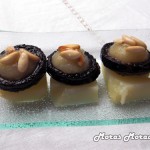 montadito de patata, morcilla y compota de manzana montadito de patata, morcilla y compota de manzana