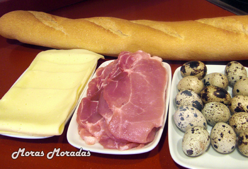 ingredientes para hacer montadito de lomo, queso y huevos de codorniz ingredientes para hacer montadito de lomo, queso y huevos de codorniz