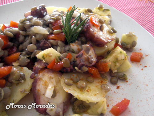 ensalada de lentejas con pulpo ensalada de lentejas con pulpo
