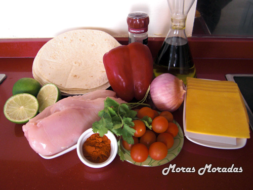 ingredientes para hacer fajitas de pollo ingredientes para hacer fajitas de pollo