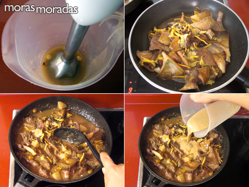 cocinar ternera con setas