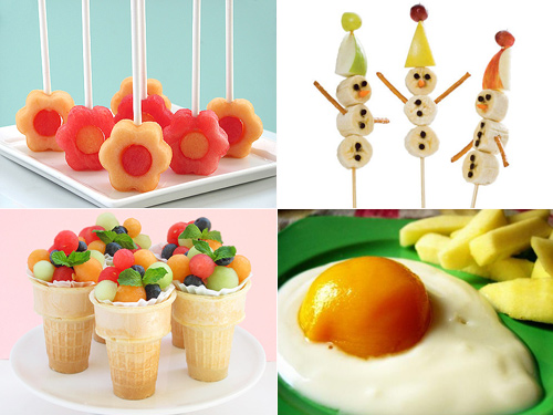 presentar la fruta de forma divertida