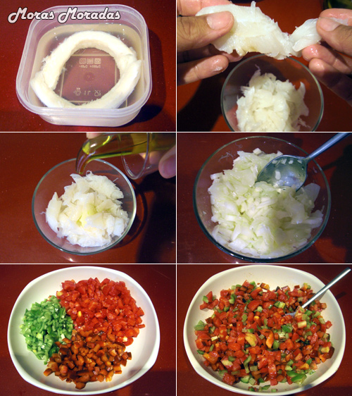 como hacer esqueixada de bacalao