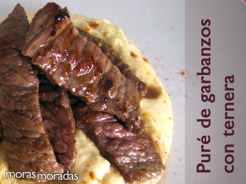 puré de garbanzos con ternera