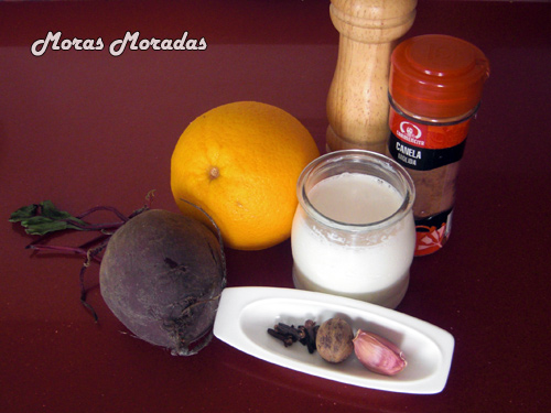 ingredientes para hacer crema de remolacha