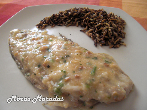 lenguado con salsa de almendras