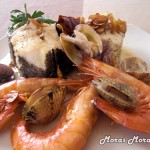 tronco de merluza con langostinos