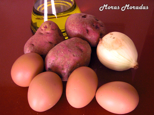 ingredientes para una tortilla de patatas