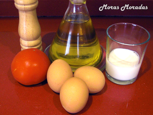 ingredientes para hacer huevos revueltos