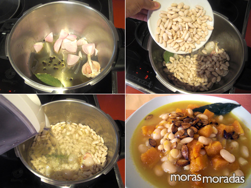 guisar habichuelas con calabaza