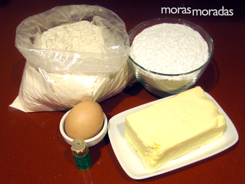 ingredientes para hacer la masa de las galletas