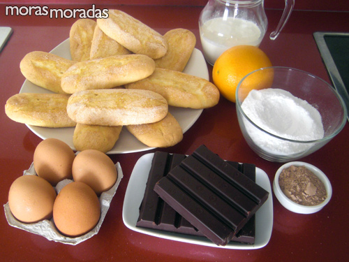 ingredientes para hacer una charlota de chocolate