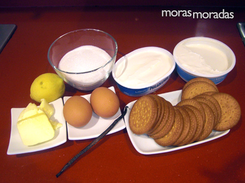 ingredientes para hacer cheescake o tarta de queso