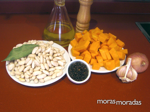 ingredientes para hacer habichuelas con calabaza
