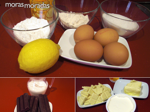 ingredientes para el pastel de Mickey Mouse