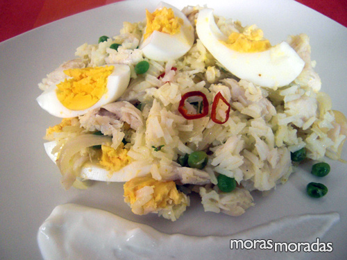 pescado con arroz