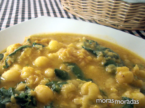 garbanzos con espinacas