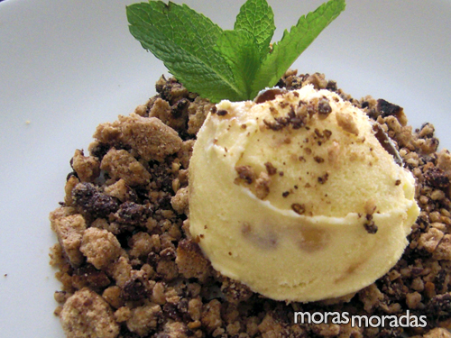 helado con galletas