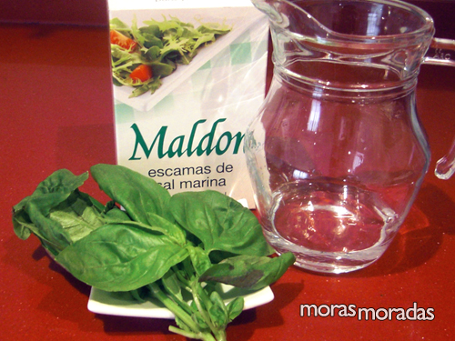 ingredientes para hacer sal albahaca