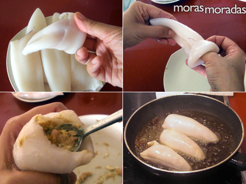 como rellenar los calamares