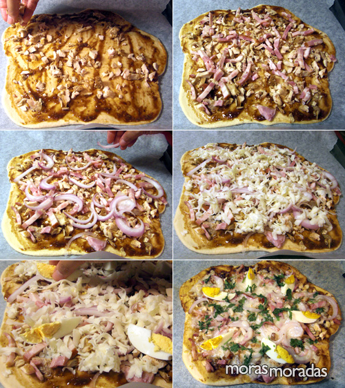 como hacer una pizza de pollo a la barbacoa