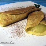 filloa con compota de manzana