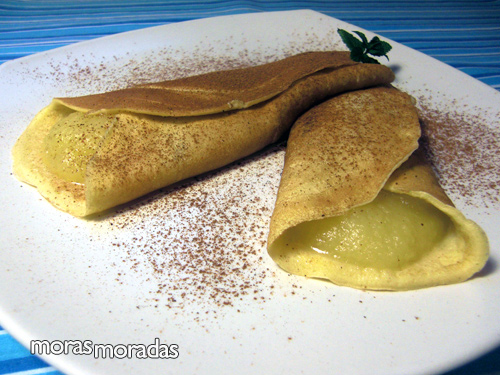 filloa con compota de manzana