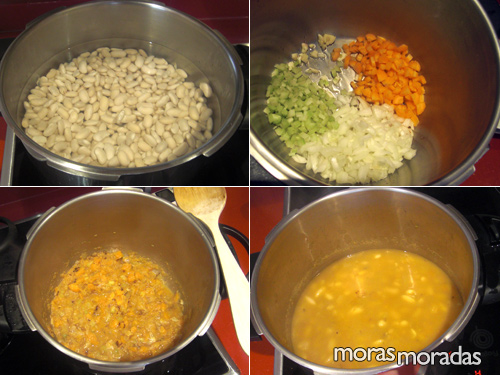 como hacer alubias con verduras