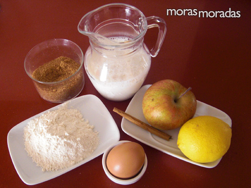 ingredientes para hacer filloas con compota de manzana