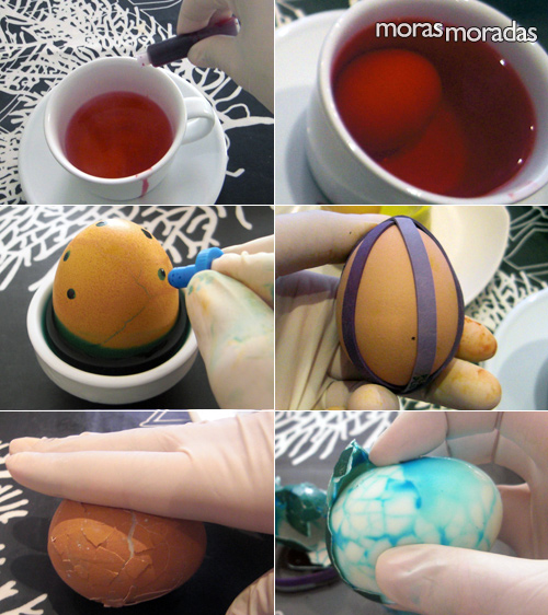 diferentes técnicas para pintar y decorar huevos de pascua