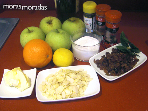 ingredientes para hacer manzanas al horno