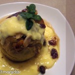 manzanas al horno con natillas