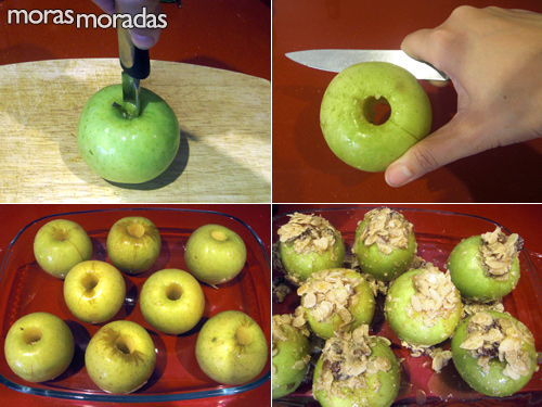 preparar las manzanas al horno