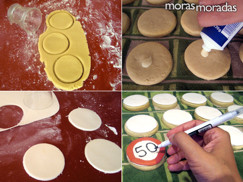 como decorar las galletas con forma de señal de prohibido ir a más de 50 como decorar las galletas con forma de señal de prohibido ir a más de 50