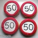 galletas con forma de señal de prohibido ir a más de 50 galletas con forma de señal de prohibido ir a más de 50